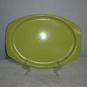Prolon Ware Florence Mass. melamine plastic oval serving tray 9952 green vintage